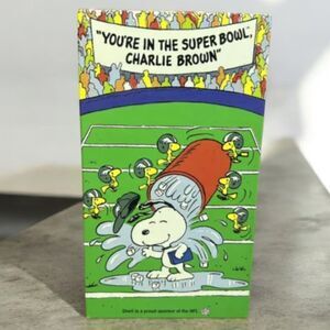 Snoopy Peanuts Movie (VHS, 1993) Youre In Super Bowl, Charlie Brown -Shell Promo